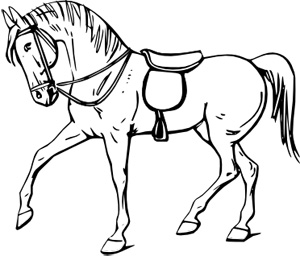 Walking Horse outline